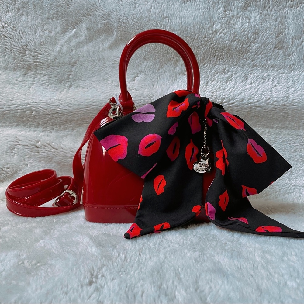 NWT|Betsey Johnson Red Patent Crossbody Handbag + Wallet Set